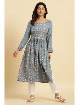 W - Blue Aztec Kurta