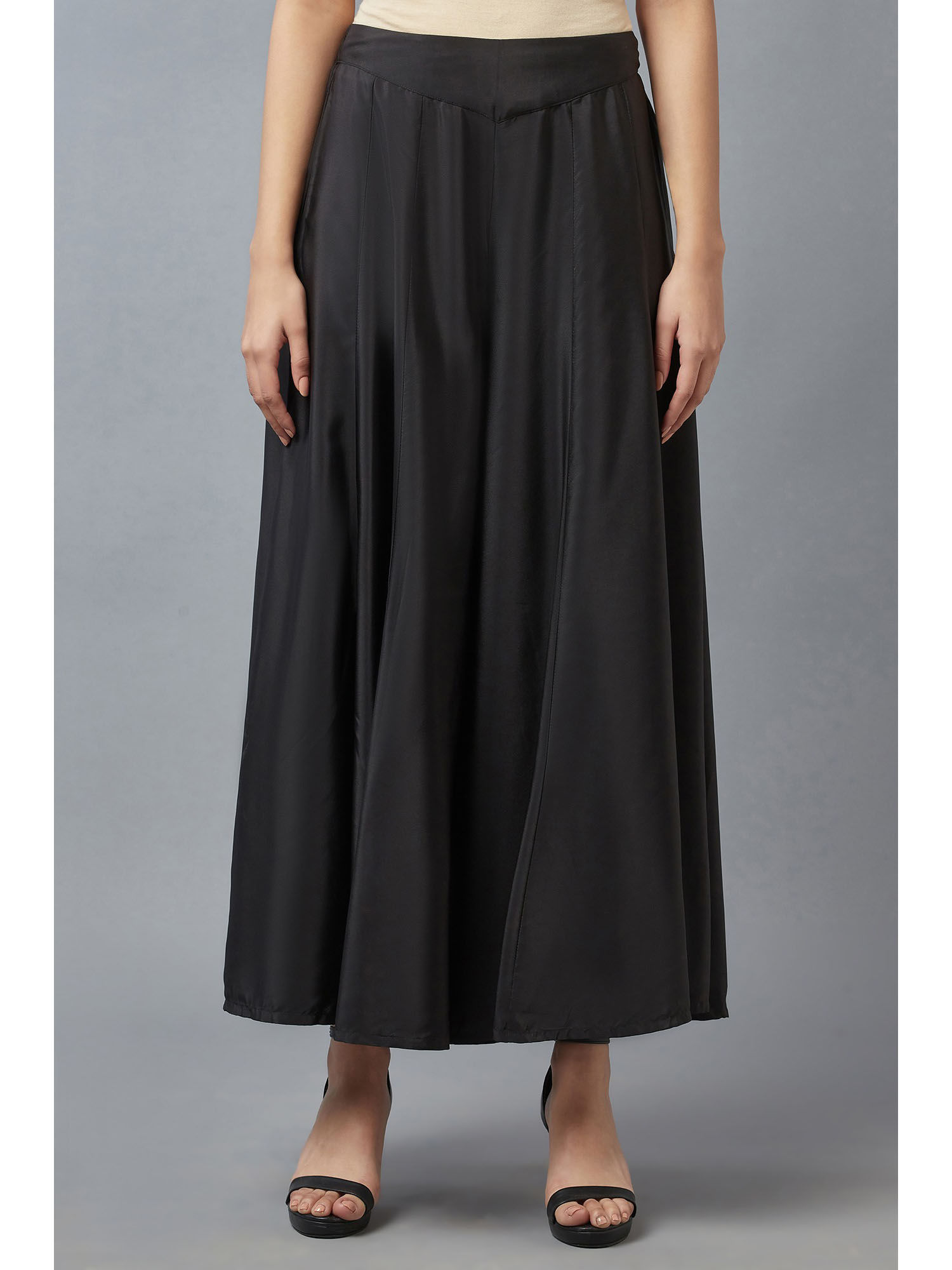 Black Solid Skirt-picture-17