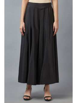 W - Black Solid Skirt