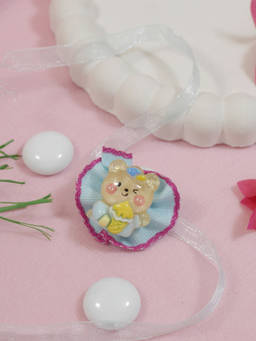 I Jewels - Kid's Teddy Bear Rakhi With Roli Chawal Rakshabandhan Card