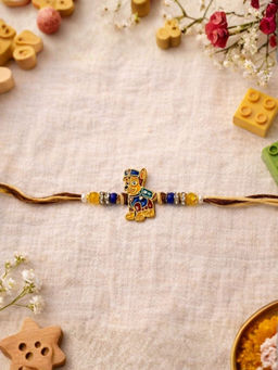 I Jewels - Cartoon Dog Kids Rakhi With Roli Chawal Rakshabandhan Card