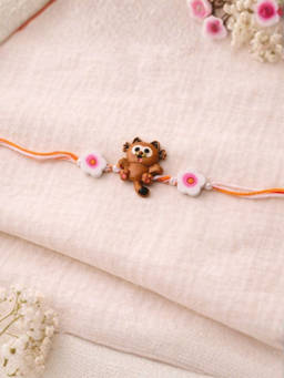 I Jewels - Cartoon Teddy Bear Kids Rakhi With Roli Chawal Rakshabandhan Card