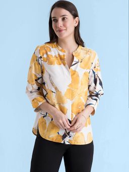 FableStreet - Multi Color Big Floral Print Top