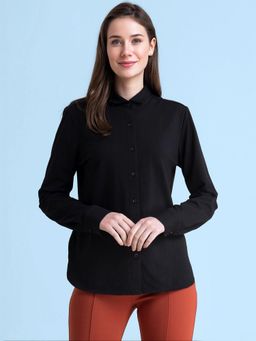 FableStreet - Black Classic Knitted Shirt