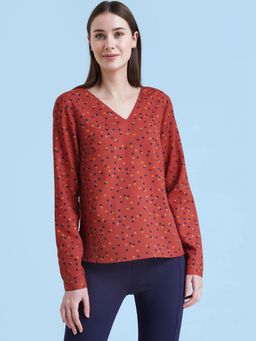 FABLE STREET - Polka Dot Top Rust