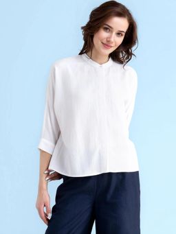 FableStreet - Cotton Dolman Sleeve Top - White