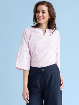 FABLE STREET - Cotton Floral Top - Pink