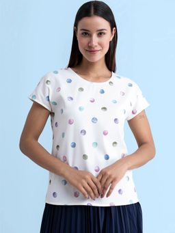 FABLE STREET - Polka Dot Top - Multi-Colour
