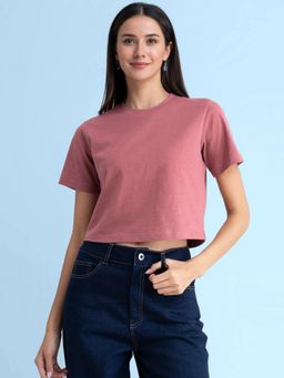 FABLE STREET - Cotton Crop Tee - Pink