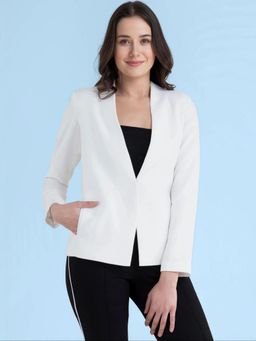 FableStreet - White Open Front Blazer