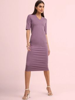 FableStreet - Livin Air Shift Tencel Dress - Purple