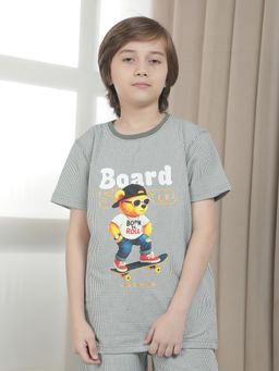 Cantabil - Green Regular Fit Poly Cotton Fabric Casual T-Shirt