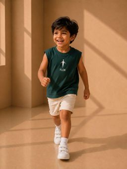 FLCN - Green Boys Boxy T-Shirt