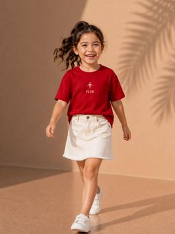 FLCN - Red Girls Boxy T-Shirt