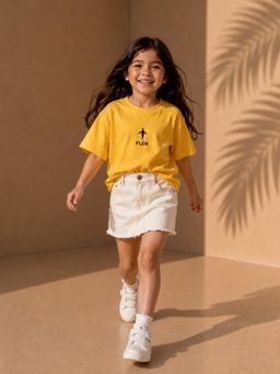 FLCN - Yellow Girls Boxy T-Shirt