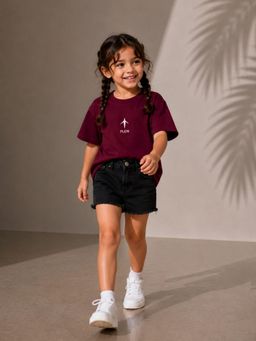 FLCN - Maroon Girls Boxy T-Shirt