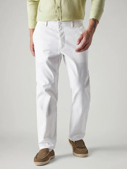 Levi's - Mens White Solid/Plain Trousers