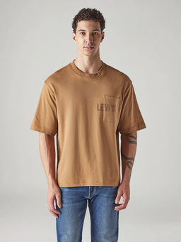 Levi's - Mens Brown Solid/Plain T-Shirt