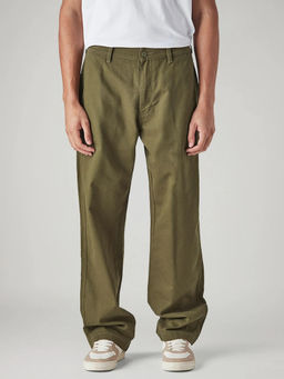 Levi's - Mens Olive Solid/Plain Trousers