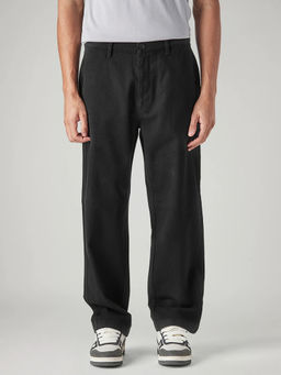 Levi's - Mens Black Solid/Plain Trousers