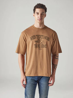 Levi's - Mens Brown Typography T-Shirt