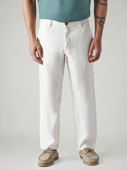 Levi's - Mens White Solid/Plain Trousers