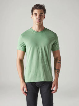 Levi's - Mens Green Solid/Plain T-Shirt