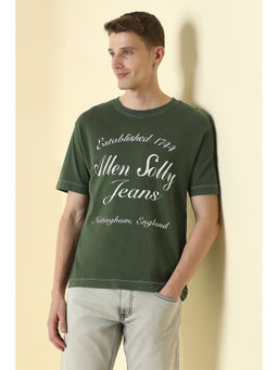 Allen Solly - Men Green Crew Neck T-Shirt