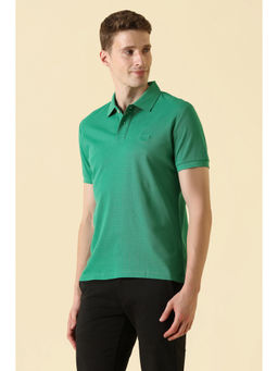 Allen Solly - Men Green Solid Polo T-Shirt