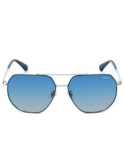 Police - Men Full UV Protected Blue Lens Irregular Sunglasses (61)