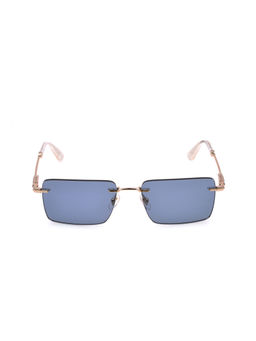 Police - Men Full UV Protected Blue Lens Rectangle Sunglasses (57)