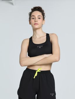 Puma - HYROX Mid Impact Womens Black Sports Bra