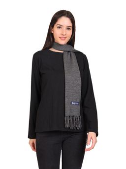 Model - Women Regular Fit Solid Women Muffler Dark Grey