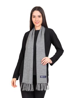 Model - Women Regular Fit Solid Women Muffler Medium Grey