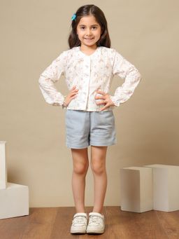 Miyo - Girls Cotton Schiffli Embroidered Top