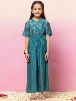 Miss Indya - Teal Boota Print Jumpsuit
