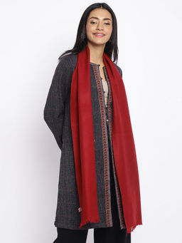 Fabindia - Red Wool Hand Woven Muffler