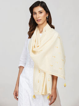 Fabindia - Natural Cotton Desert Embroidered Stole