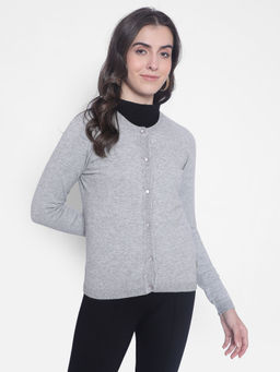CRIMSOUNE CLUB - Womens Grey Cardigan