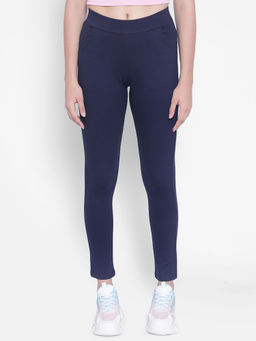 CRIMSOUNE CLUB - Womens Navy Blue Trackpants