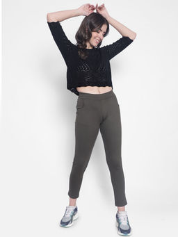 CRIMSOUNE CLUB - Womens Olive Trackpants