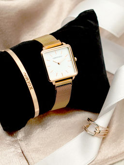 Joker and Witch - Joker & Witch White Stainless Steel Watch and Bracelet With Ring (Set of 3)