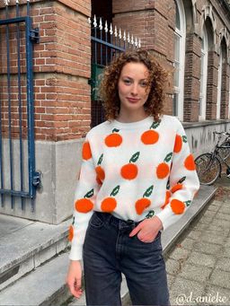 Cider - Orange Pattern Sweater