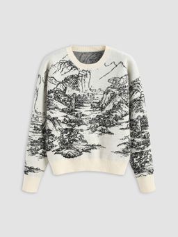 Cider - Landscape Pattern Sweater