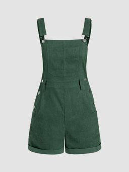 Cider - Solid Corduroy Pinafore Playsuit