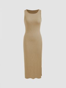 Cider - Split Sleeveless Midi Dress