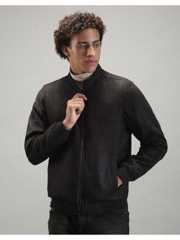 Monte Carlo - Men Grey Checks Full Sleeves Regular Jacket