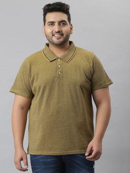 Instafab Plus - Men'S Solid Stylish Half Sleeve Casual T-Shirts,Brown