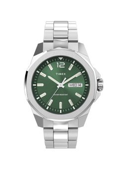 Timex - Essex Green Round Dial Analog Mens Watch - TW2W13900UJ (M)