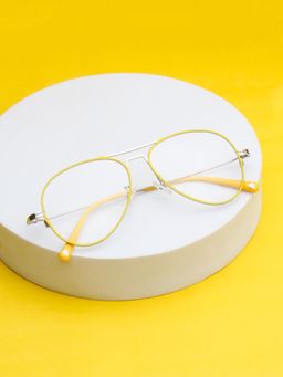 TED SMITH - Unisex Metal Yellow Pilot Full Rim Eyeglass Frames-Airstar 2_C5 (56)
